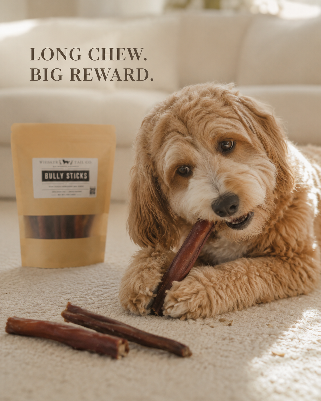 Grass-Fed Bully Sticks (5 oz) – alternate view 3