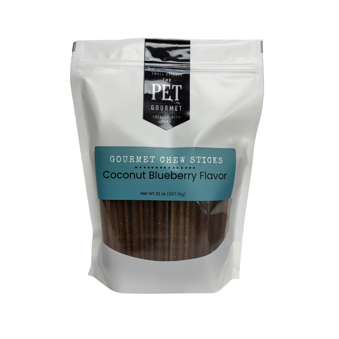 Coconut Blueberry Gourmet Chew Sticks for Dogs  2 lb Bag