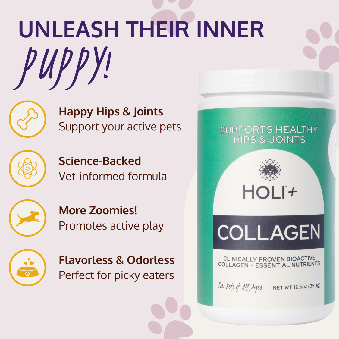 HOLI+ Collagen hip and joint support powder for dogs – photo 3 of 10