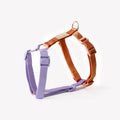 FURLOU lavender and terracotta dog harness, harness front view