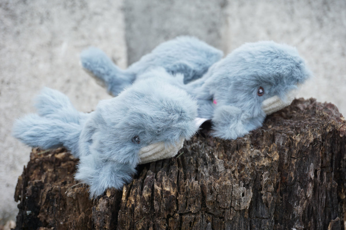 Mobie Whale Wee Huggles Plush Dog Toys 3 Pack, back view