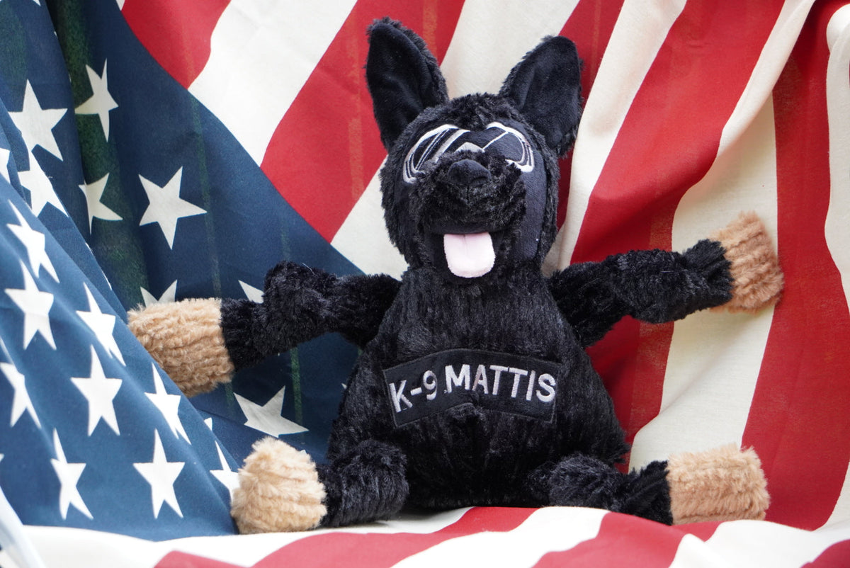 HuggleCause Project K-9 Hero K-9 Mattis Knottie Plush Dog Toy Large, lifestyle