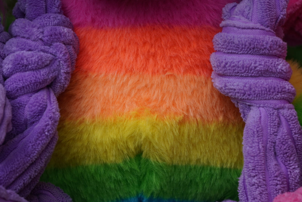 Rainbow Unicorn Knottie Plush Dog Toy, alternate view