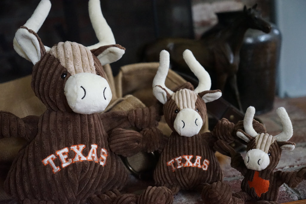 Texas Longhorn Knottie Plush Dog Toy, back view