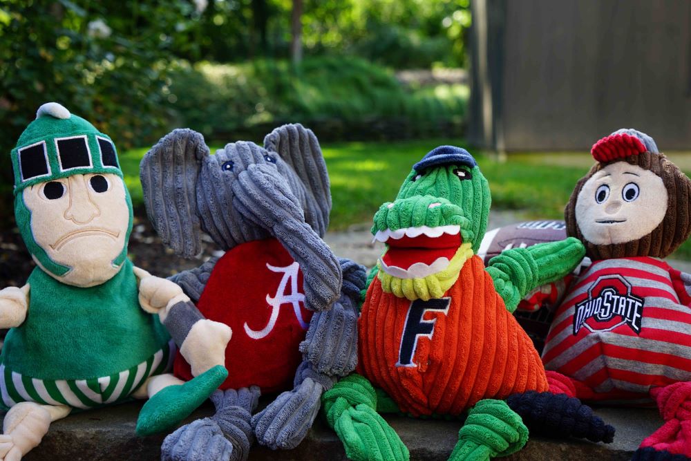 Ncaa Michigan State University Sparty Knottie Plush Dog Toy, lifestyle