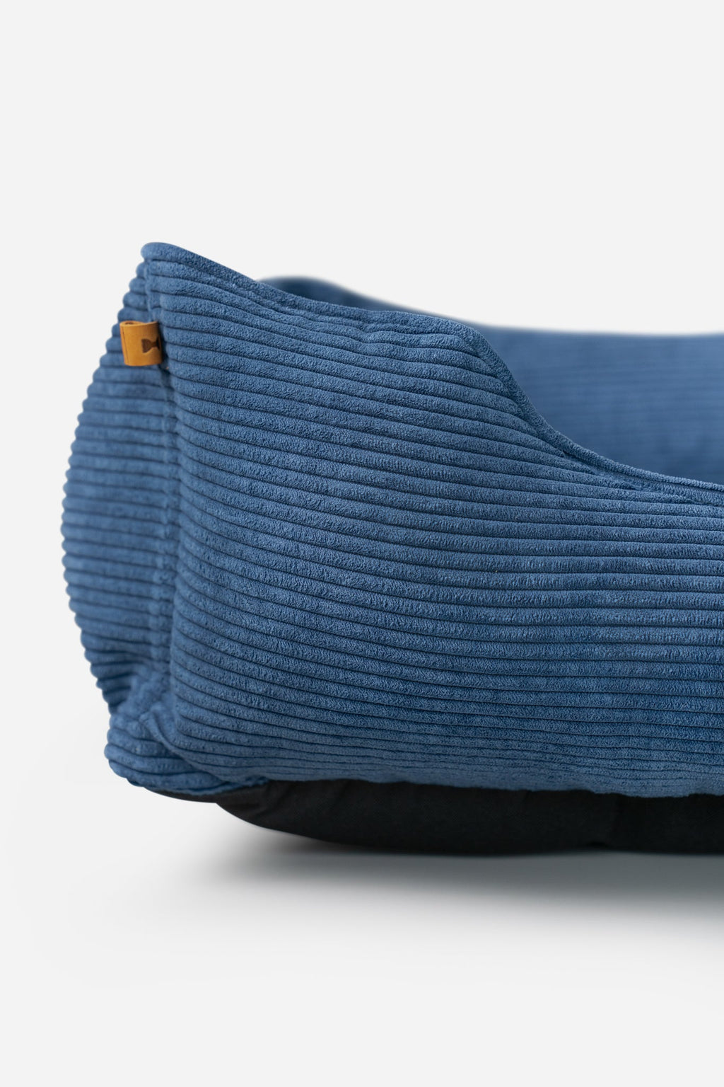 Chester and Lee fancy corduroy sleeper dog bed in calm blue