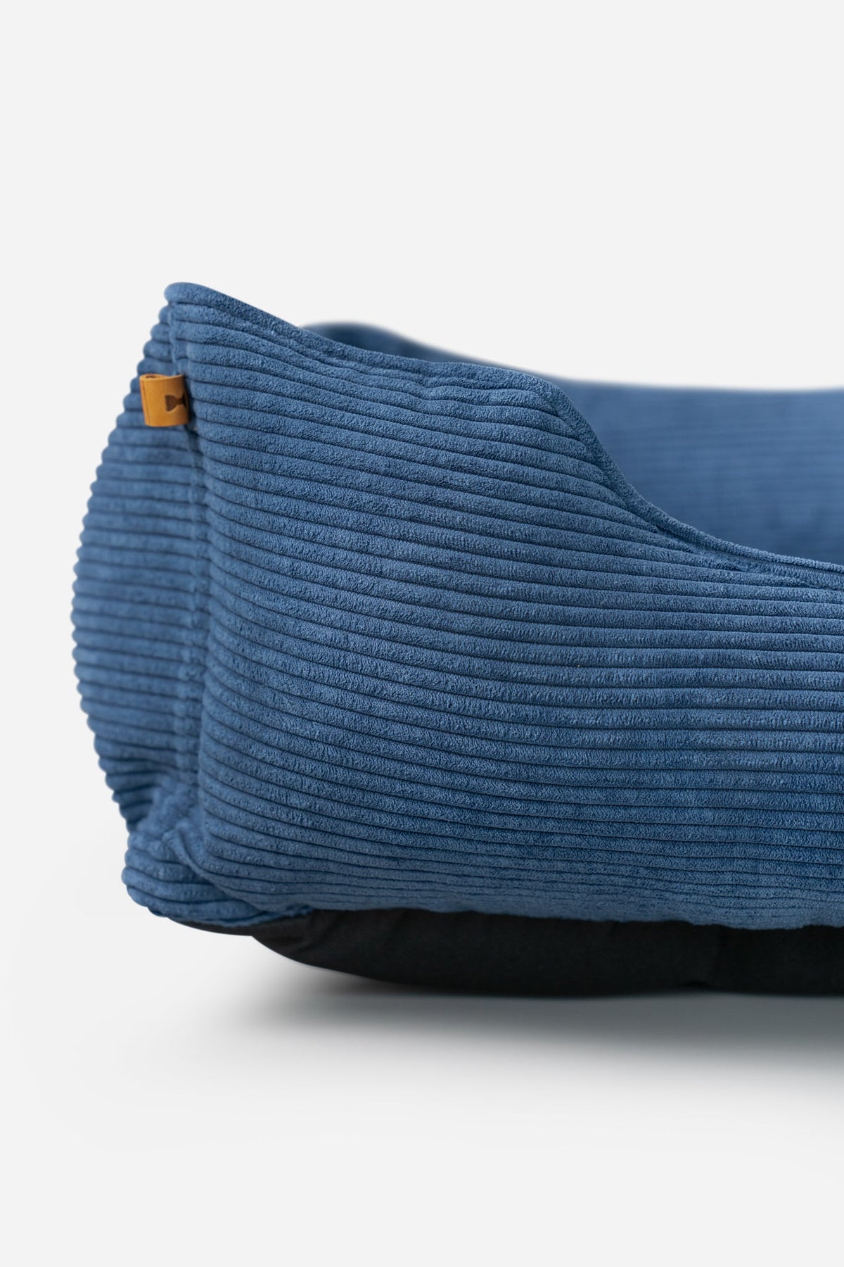 Chester and Lee fancy corduroy sleeper dog bed in calm blue