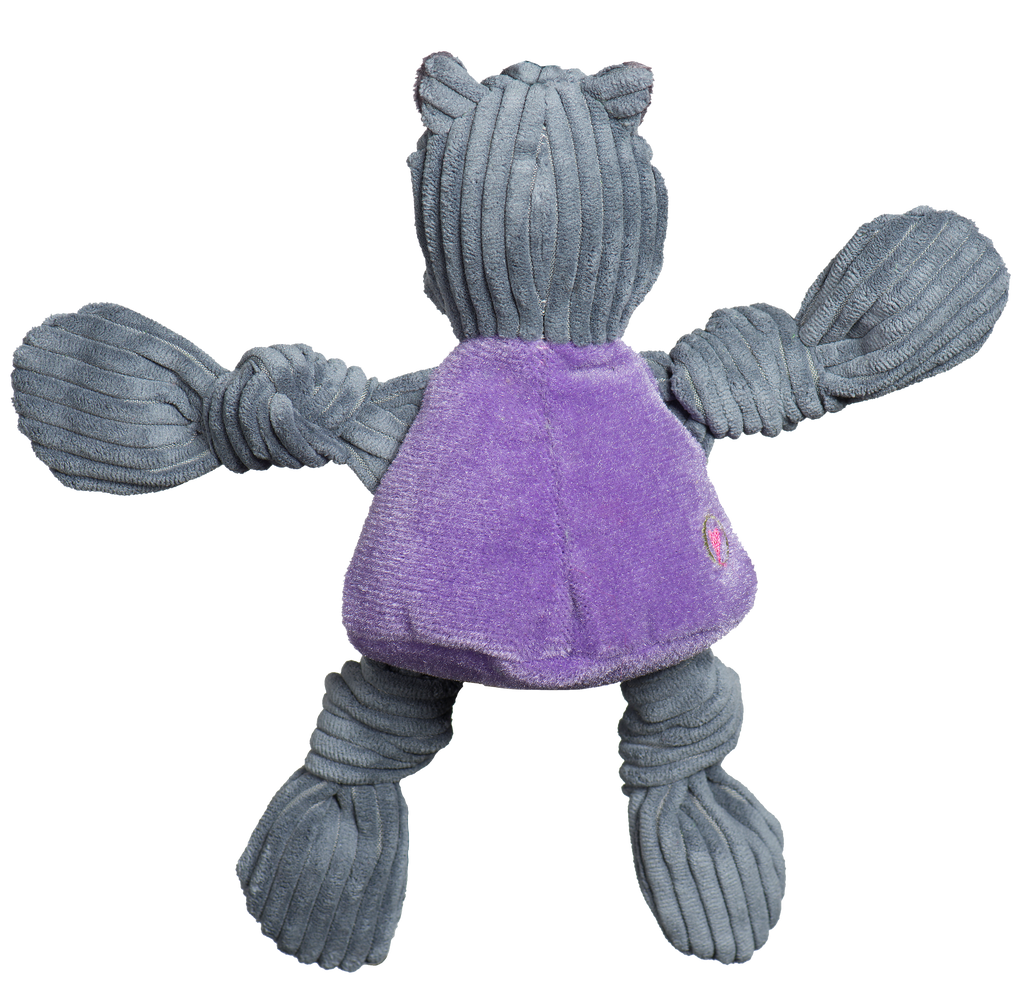 Ncaa Kansas State University Willie the Wildcat Knottie Plush Dog Toy, detail view