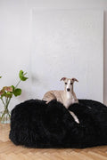 Genuine sheepskin dog bed with natural temperature regulation