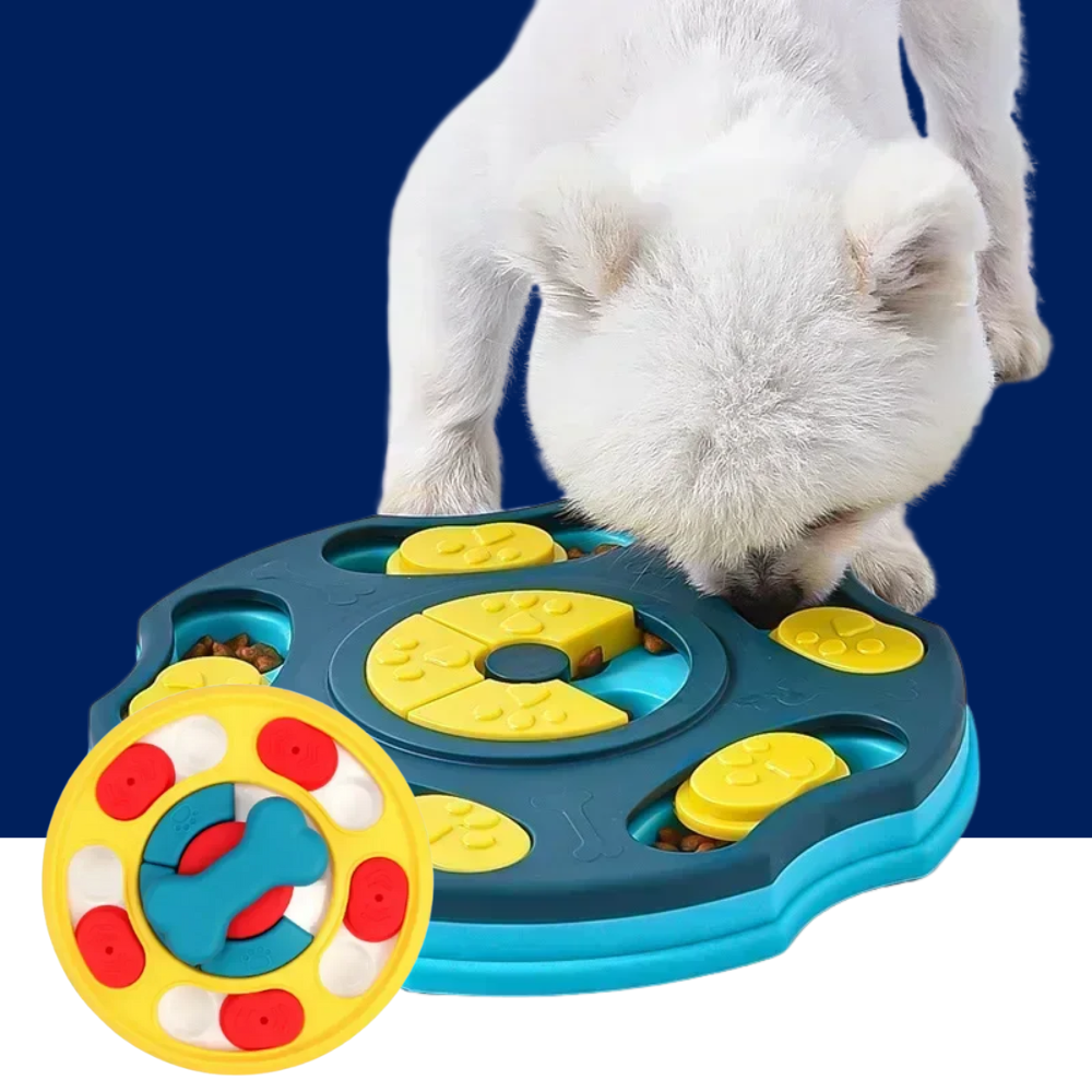 Dog Puzzle Slow Feeder Toy – Interactive Treat Dispenser for Mental Stimulation – front view