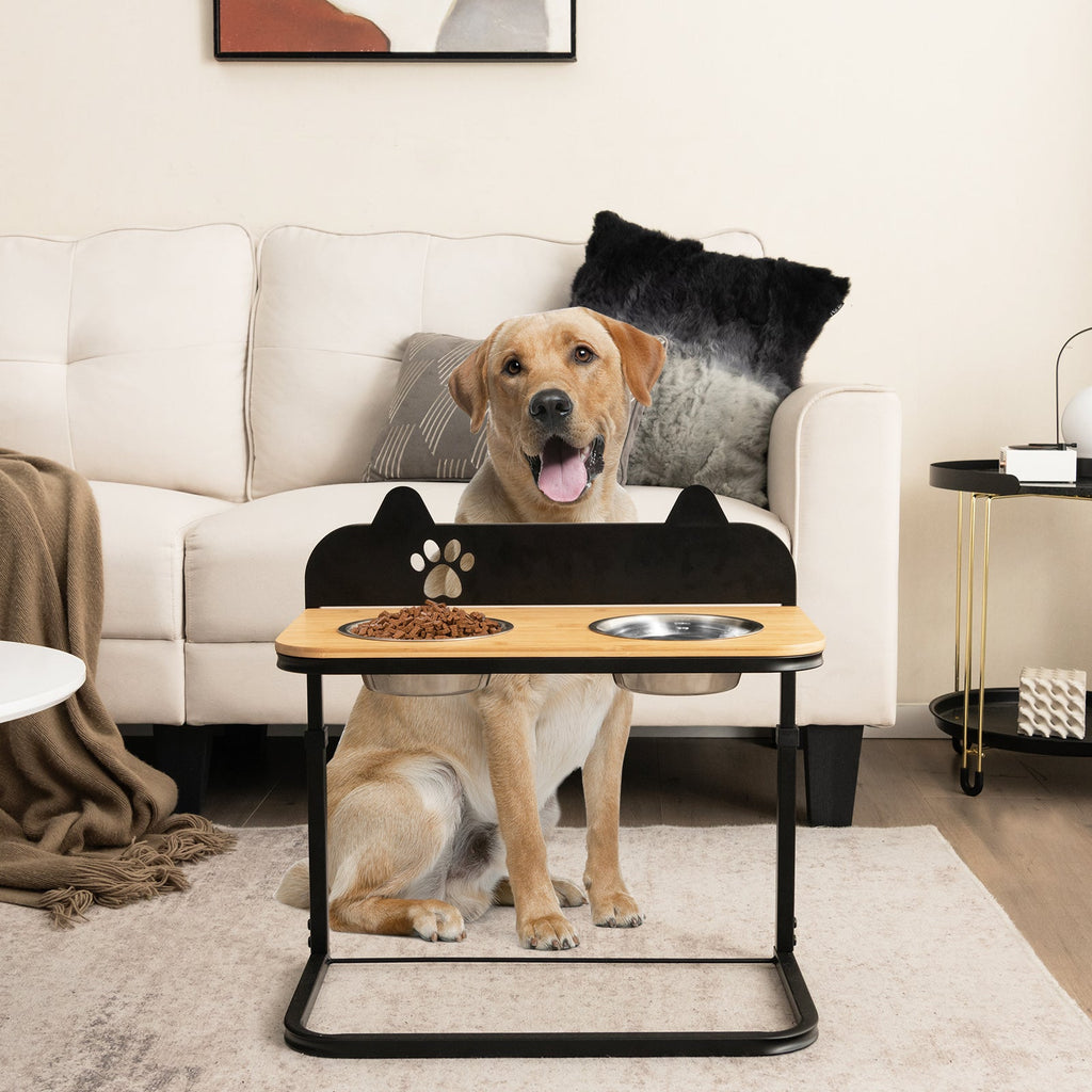Elevated Dog Bowl Stand with 2 Stainless Steel Bowls – photo 1 of 8