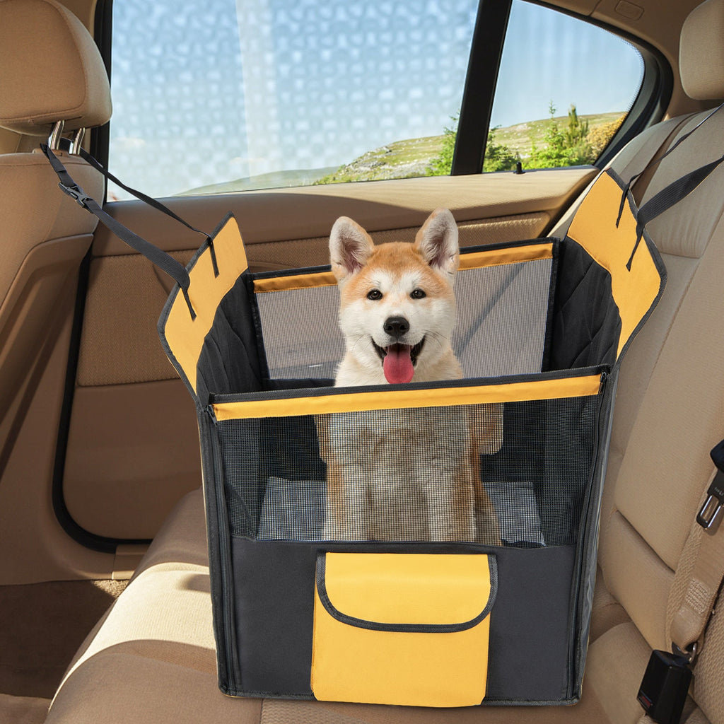 Dog Car Seat Cover with Mesh Window Black – photo 1 of 8