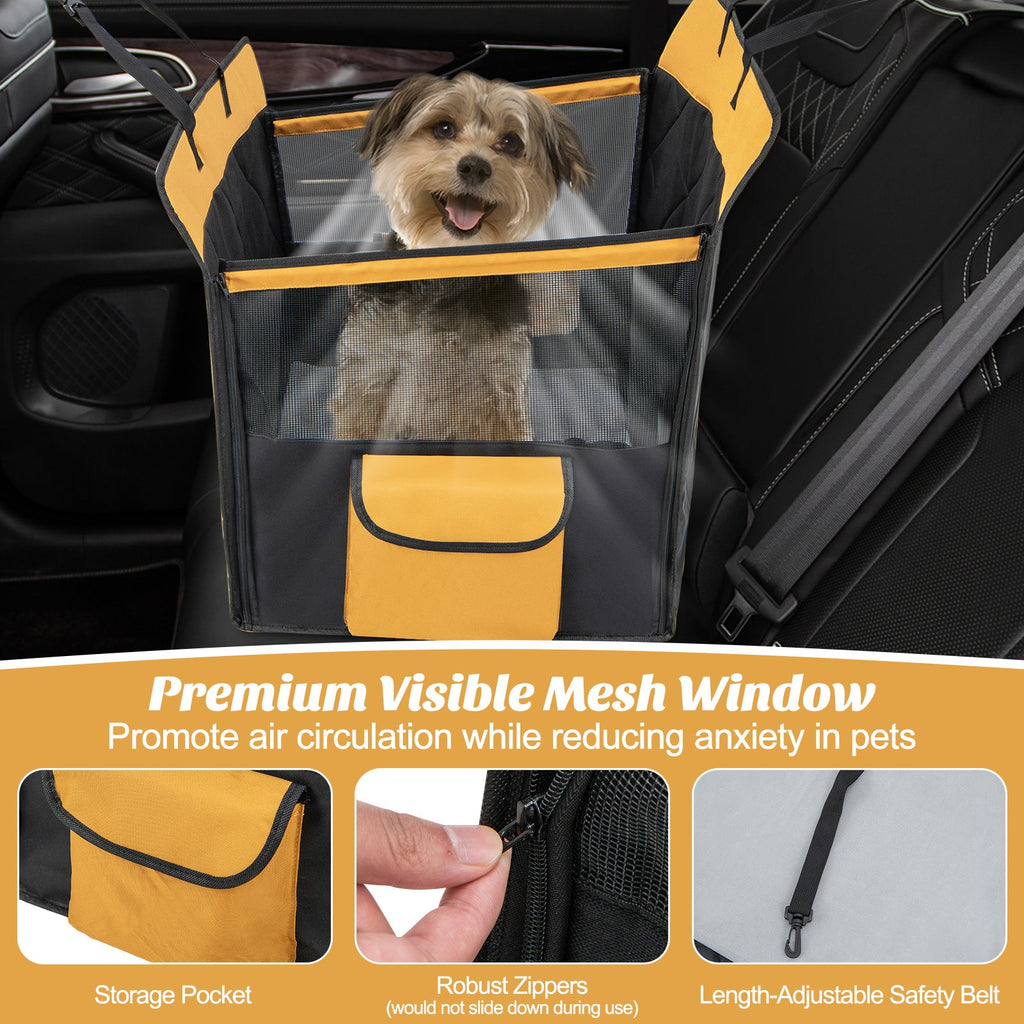 Dog Car Seat Cover with Mesh Window Black – photo 6 of 8
