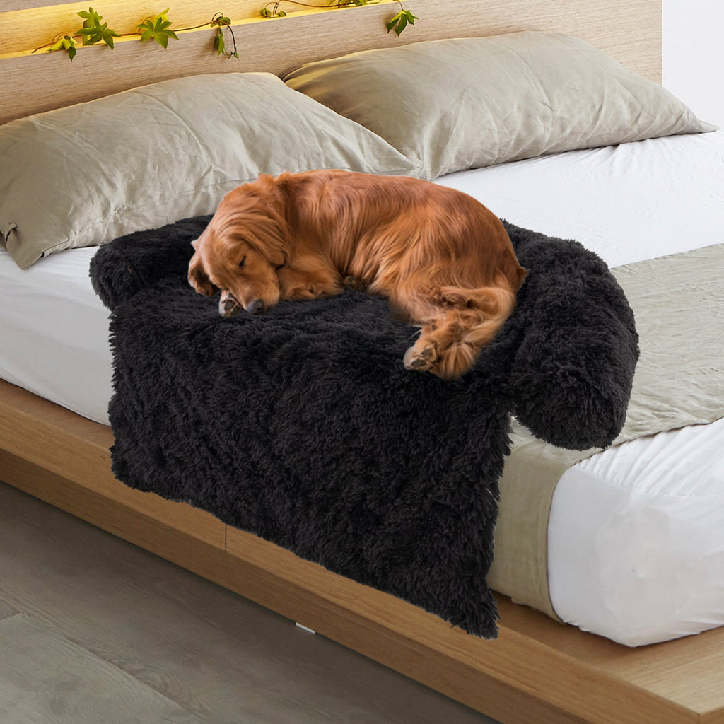 Plush Calming Dog Couch Bed with Anti-Slip Bottom – photo 1 of 10