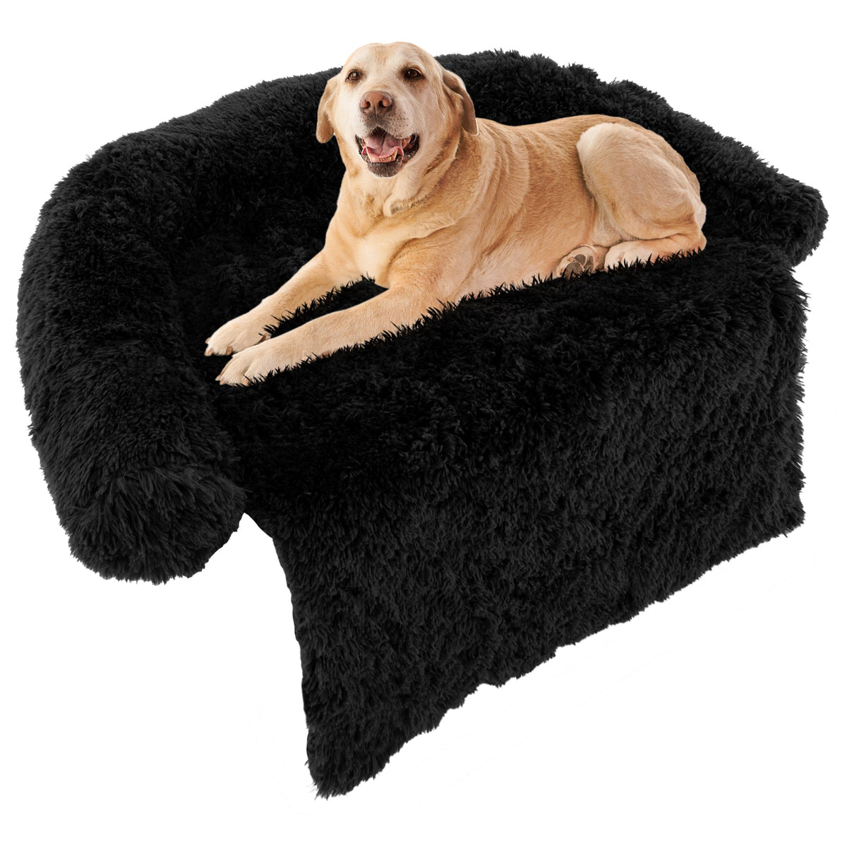 Plush Calming Dog Couch Bed with Anti-Slip Bottom – photo 3 of 10