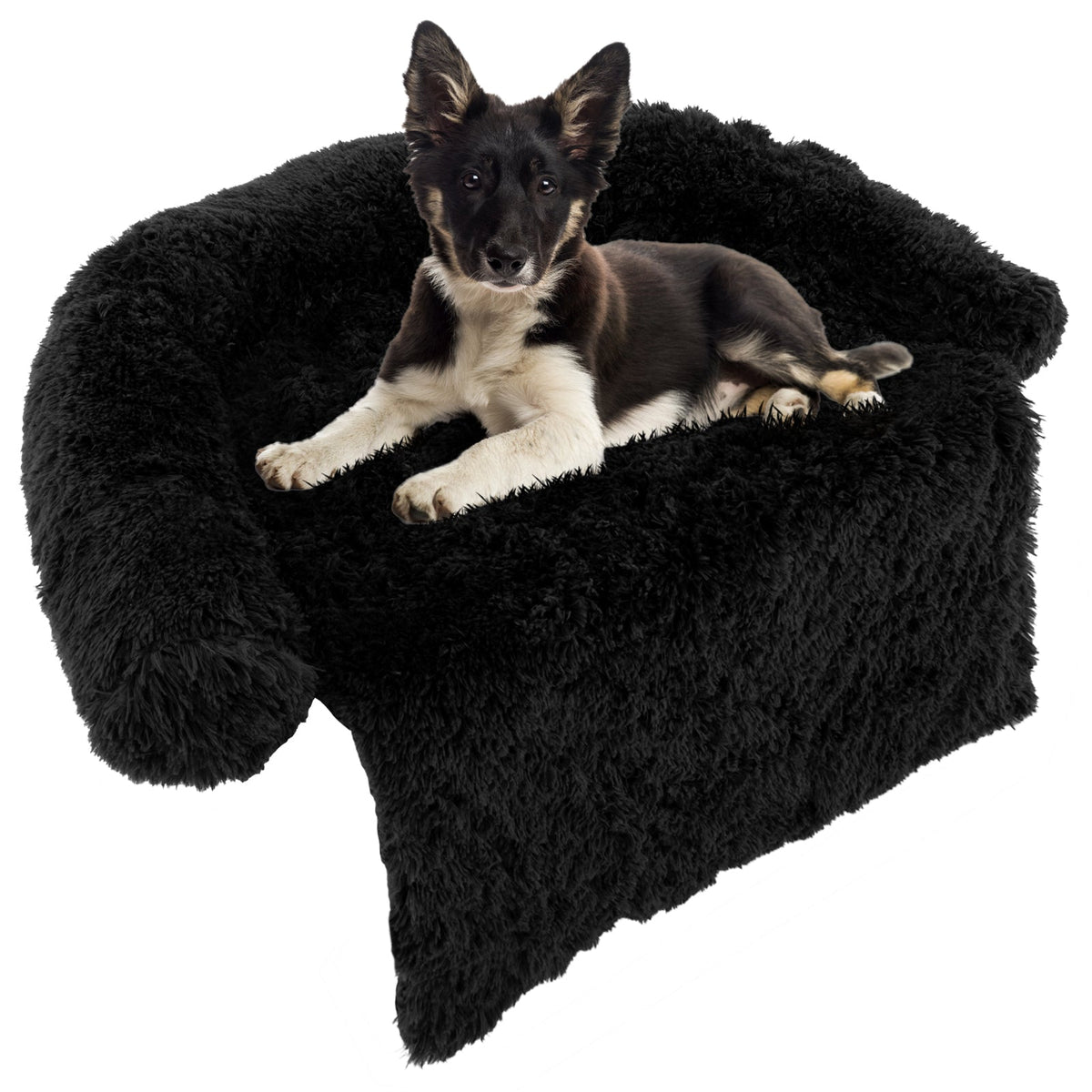 Plush Calming Dog Couch Bed with Anti-Slip Bottom – photo 9 of 10
