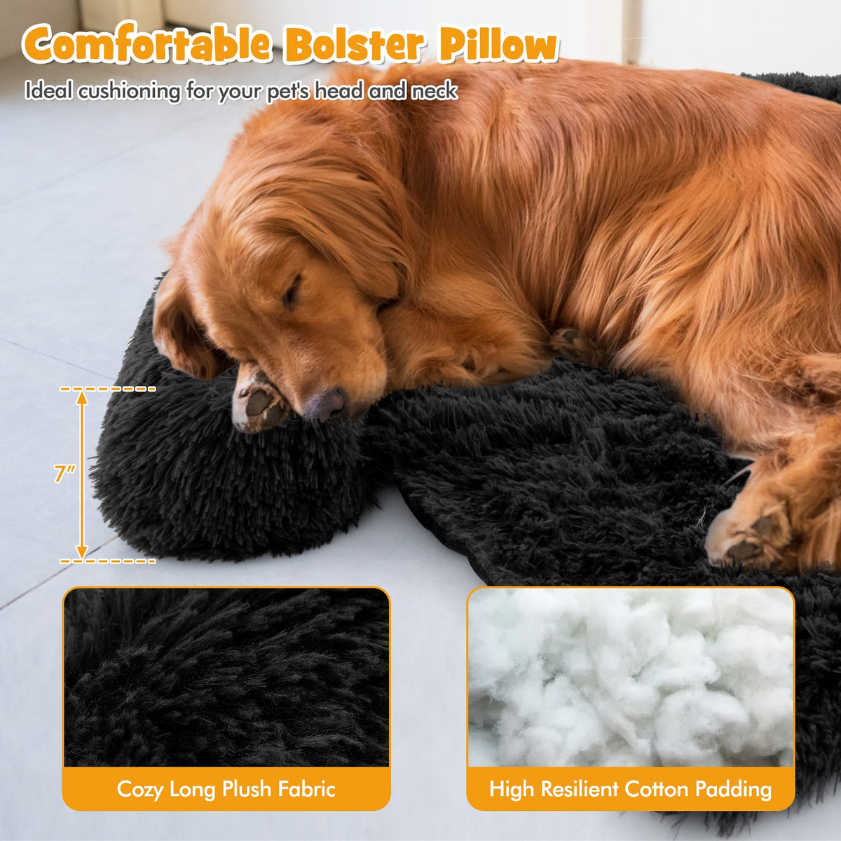 Plush Calming Dog Couch Bed with Anti-Slip Bottom – photo 6 of 10