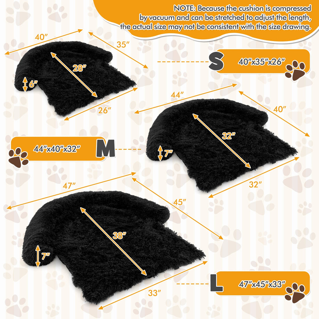 Plush Calming Dog Couch Bed with Anti-Slip Bottom – photo 4 of 10