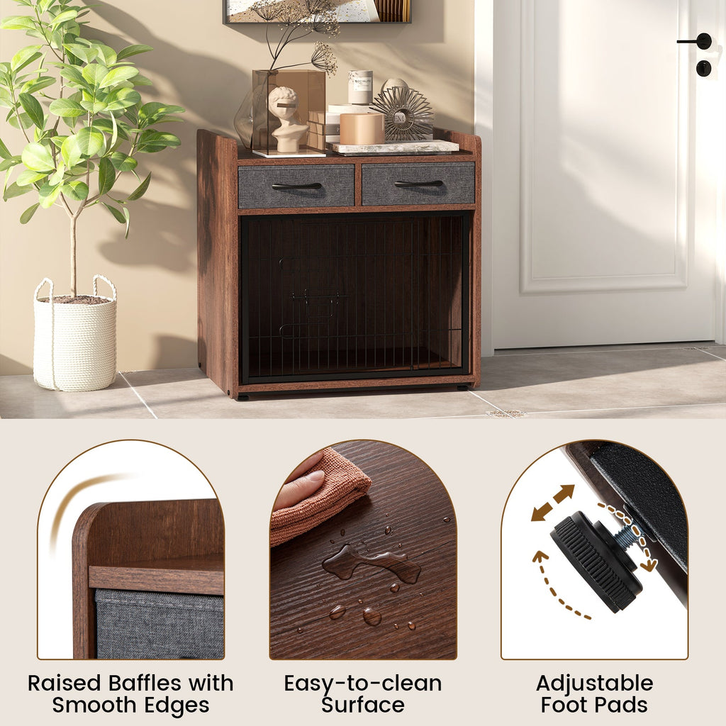 Dog Crate Furniture with 2 Fabric Drawers End Table – photo 8 of 8