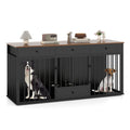 Dog Crate Furniture with Divider 3 Drawers and Pull-Out Feeder – photo 1 of 16