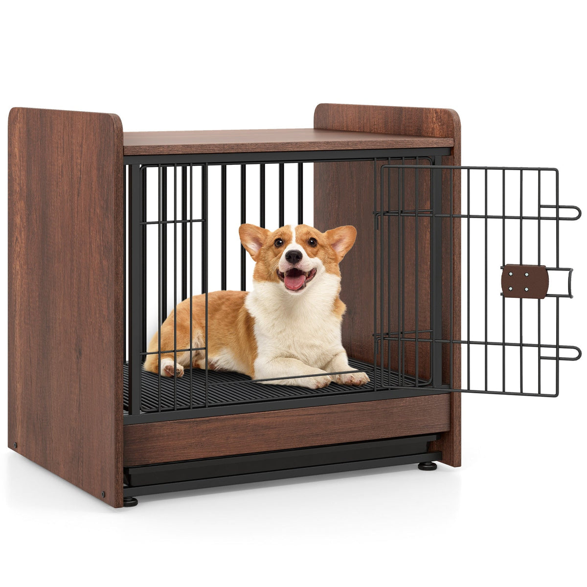 Indoor Dog Crate with Removable Tray and Lockable Door – photo 4 of 8