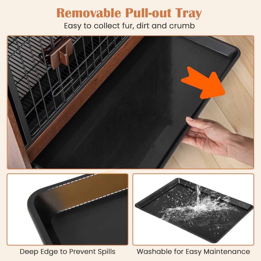 Indoor Dog Crate with Removable Tray and Lockable Door – photo 8 of 8