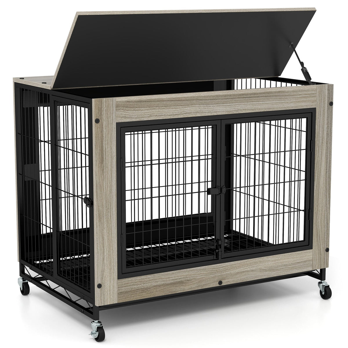 Industrial Dog Kennel with Flip-Up Top and 3 Lockable Doors – photo 9 of 9