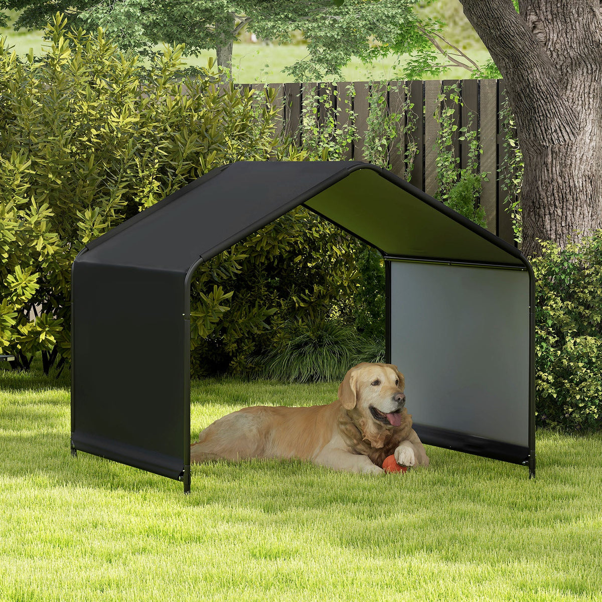 Dog Shade Shelter with Waterproof Roof Black – photo 1 of 8