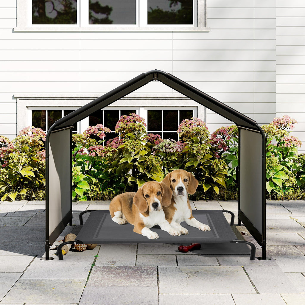 Dog Shade Shelter with Waterproof Roof Black – photo 2 of 8
