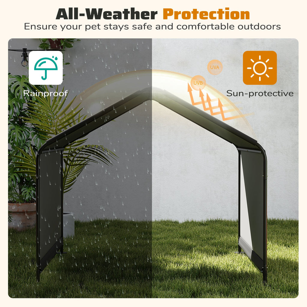 Dog Shade Shelter with Waterproof Roof Black – photo 6 of 8