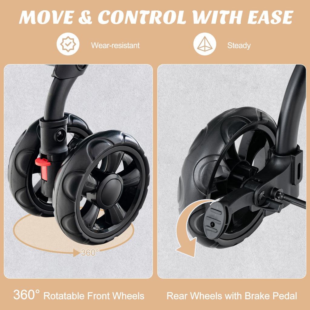 Double Pet Stroller Foldable 3-in-1 with 2 Detachable Carriers – photo 6 of 10