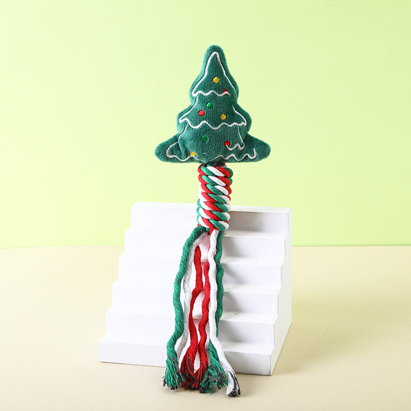 Christmas Rope Plush Dog Toy Santa Snowman – photo 8 of 11