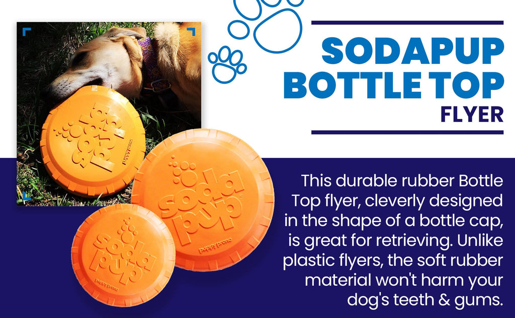 SodaPup Bottle Top Flyer orange rubber frisbee dog toy – photo 13 of 13