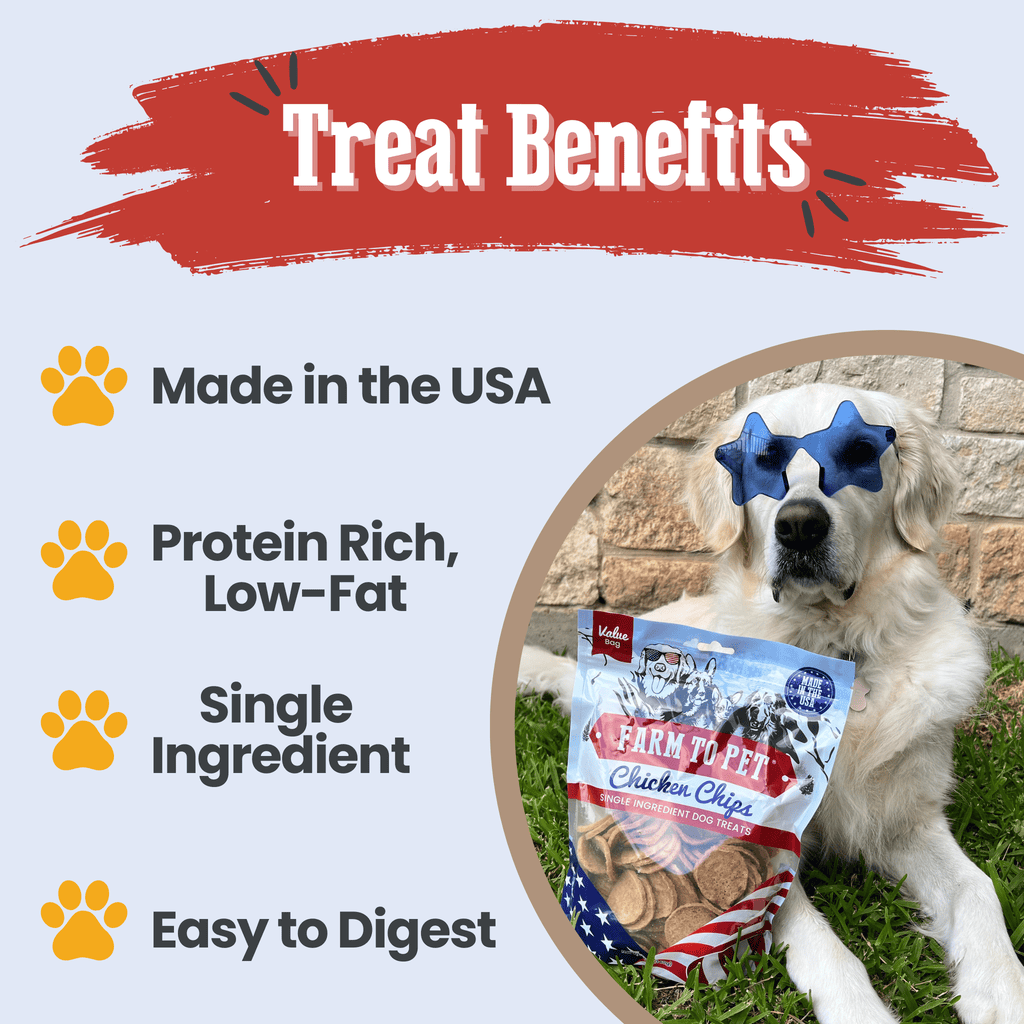 Americana Chicken Chips for Dogs | Celebrate with USA-made Dog Treats – detail