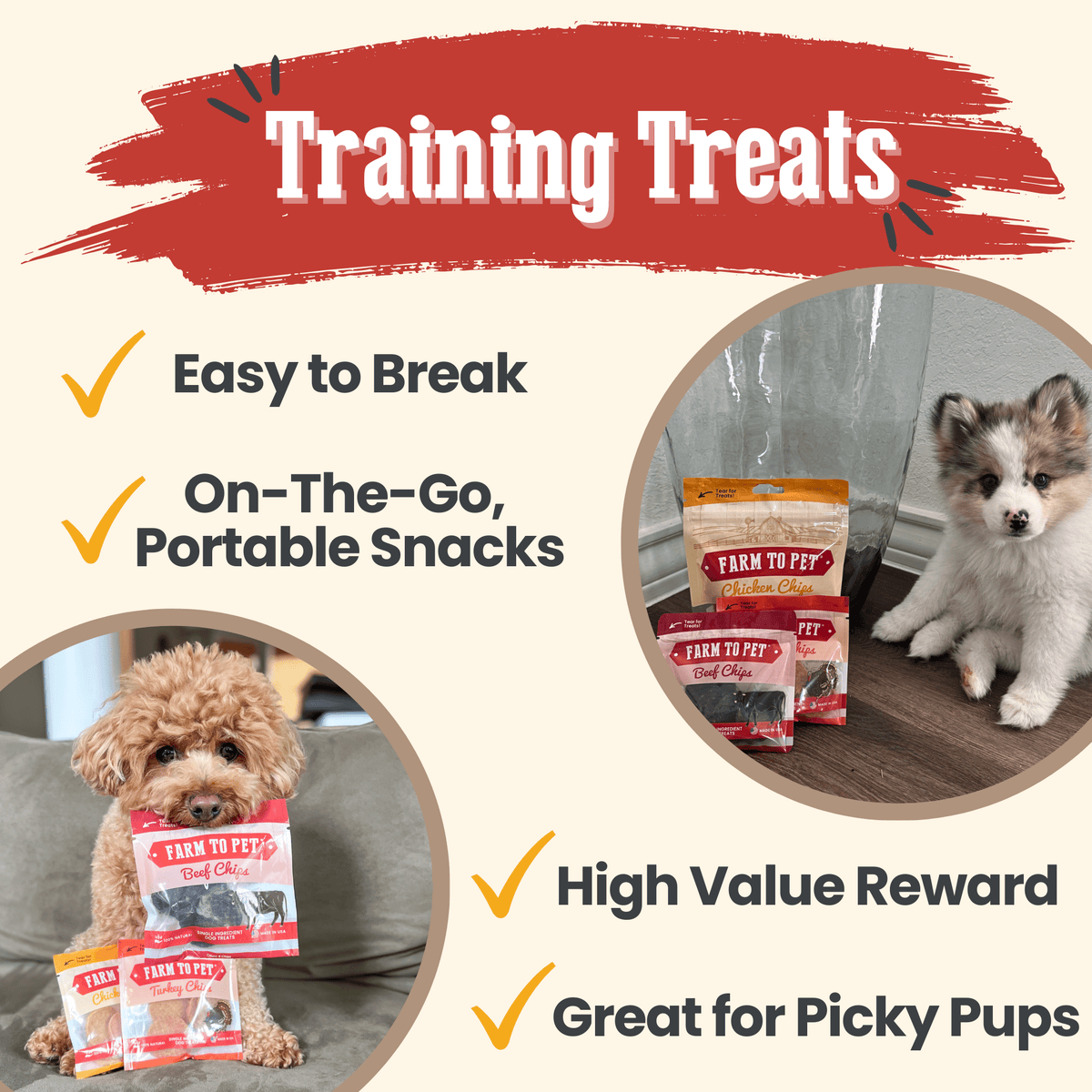 Puppy Packs n Snacks Dog Treat Starter Pack – Single-Ingredient – detail