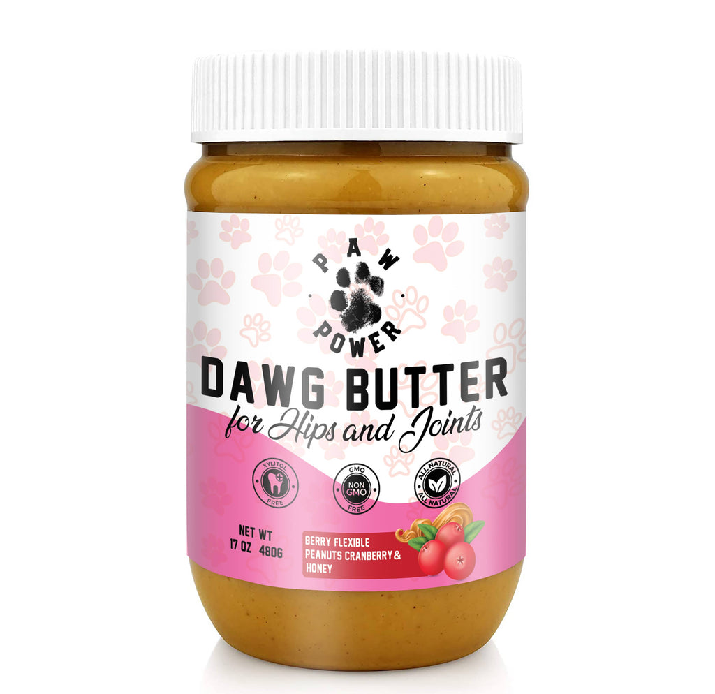 Dawg Butter Berry Flexible Peanut Butter for Dogs – Hip & Joint Support – front view