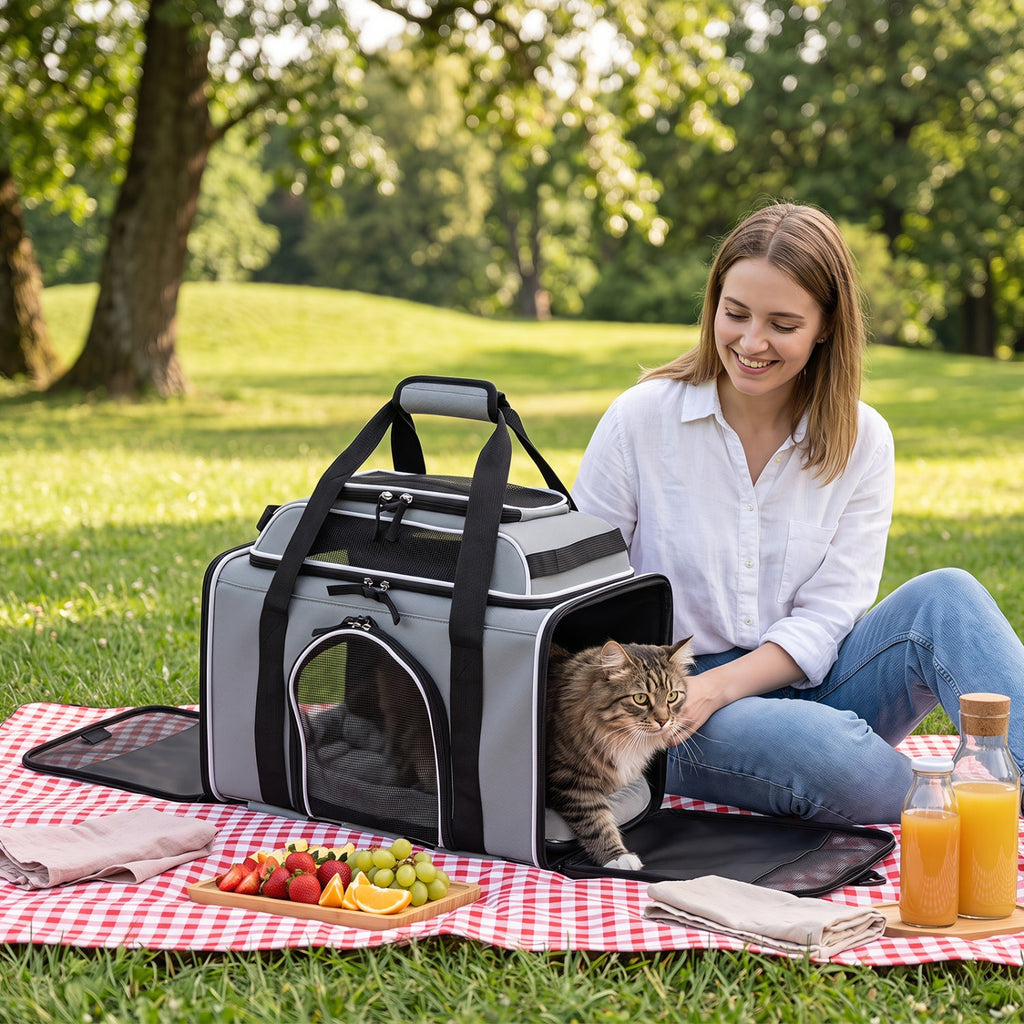 Rolling Pet Carrier with Wheels and Telescopic Handle – photo 10 of 16