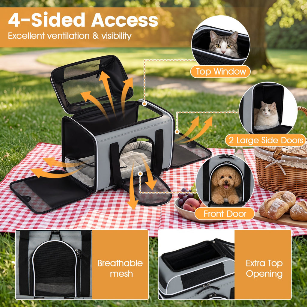 Rolling Pet Carrier with Wheels and Telescopic Handle – photo 16 of 16