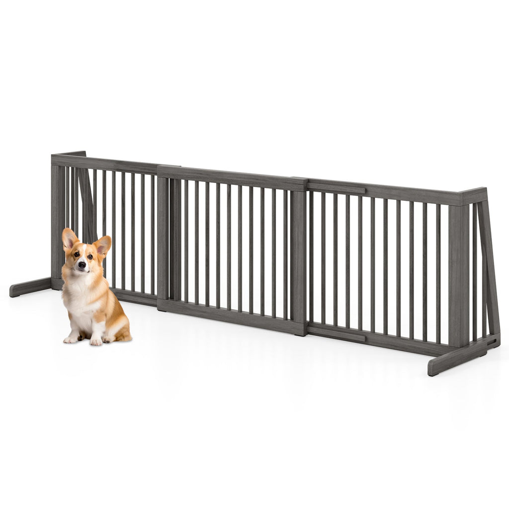 Adjustable 3-Panel Wood Pet Gate Foldable – photo 3 of 8