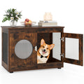 Furniture-Style Dog Crate with Translucent Window Rustic Brown – photo 3 of 8