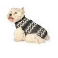 Gray Diamonds Dog Sweater Hand Knit Wool in Natural Gray Tones – photo 1 of 3
