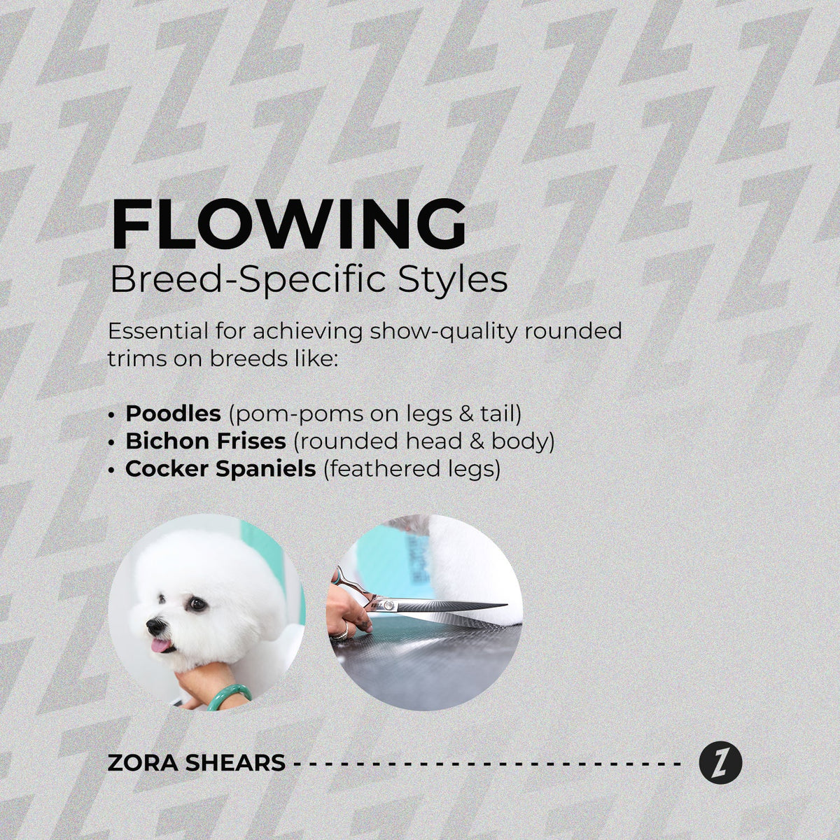 Zora Curved Pet Grooming Shears – Professional Grooming Scissors – alternate view 14