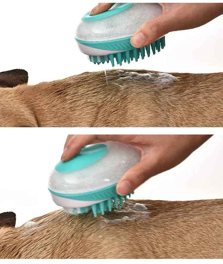 2-in-1 Soft Silicone Pet Bath Brush – Dog & Cat Grooming Massage Comb – alternate view 15