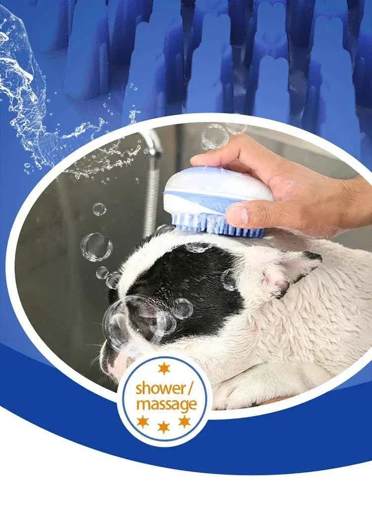 2-in-1 Soft Silicone Pet Bath Brush – Dog & Cat Grooming Massage Comb – alternate view 9