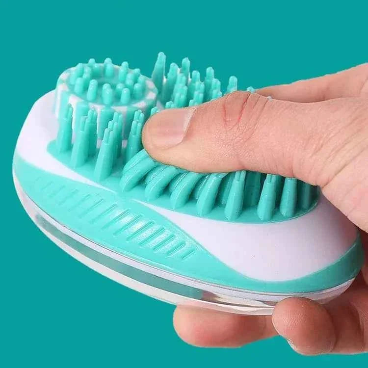 2-in-1 Soft Silicone Pet Bath Brush – Dog & Cat Grooming Massage Comb – alternate view 11