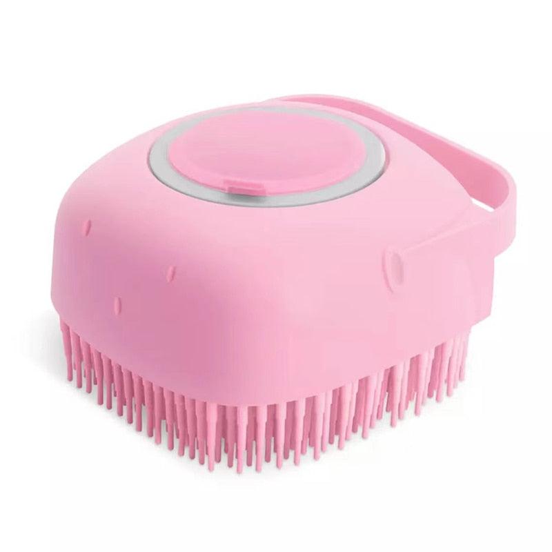 2-in-1 Silicone Pet Bath Massage Brush with Shampoo Dispenser – alternate view 16