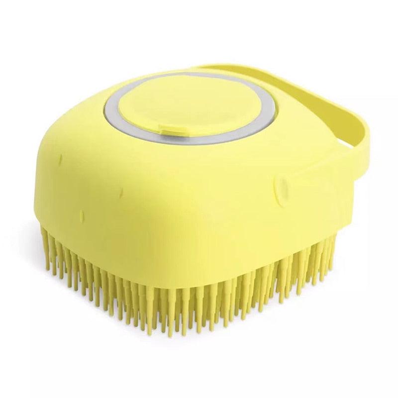 2-in-1 Silicone Pet Shower Brush with Shampoo Dispenser – alternate view 3
