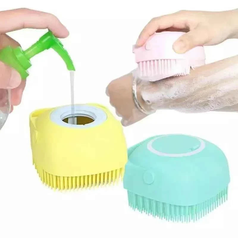 2-in-1 Soft Silicone Pet Bath Brush – Dog & Cat Grooming Massage Comb – alternate view 17
