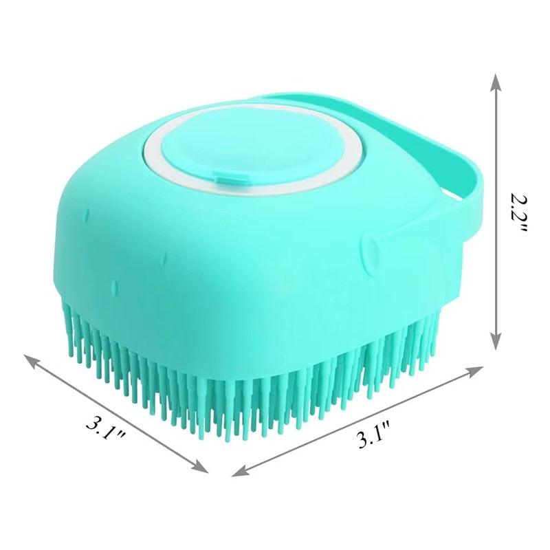 2-in-1 Silicone Pet Shower Brush with Shampoo Dispenser – alternate view 5