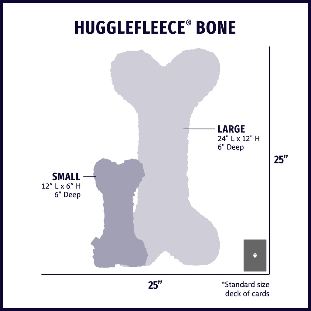 HuggleFleece 2 Plush Bone Dog Toy, packaging